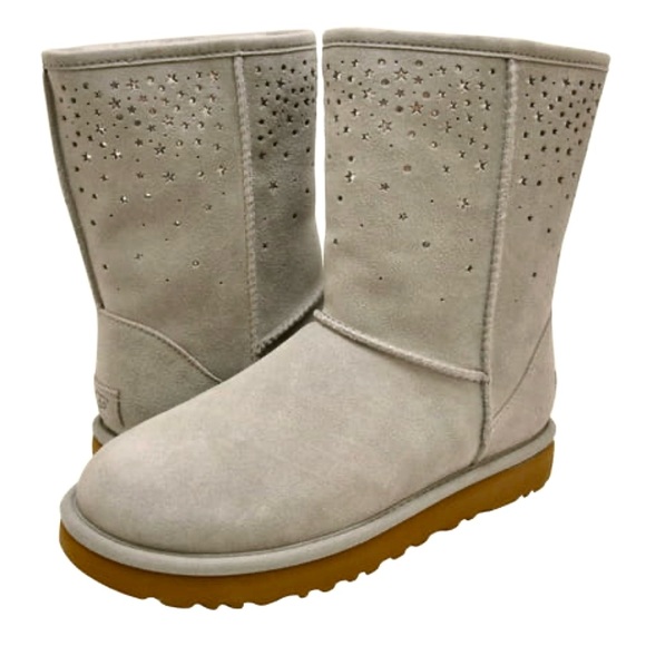 UGG • Seal Gray Gleaming Stargirl Classic Boots - Picture 9 of 10